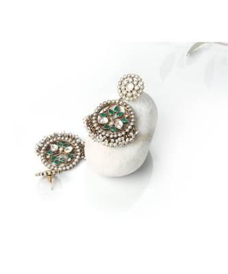 Sangeeta Boochra Silver Earrings With 24K Gold Plating 3