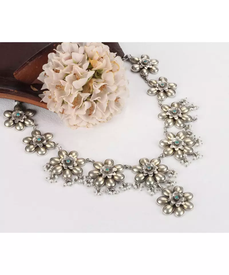 Sangeeta Boochra Silver Necklace
