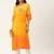 Mustard Embroidered Georgette Staright Kurti