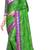 Green plain cotton saree with blouse