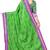 Green plain cotton saree with blouse