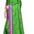 Green plain cotton saree with blouse