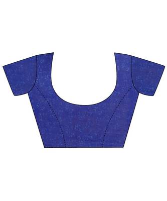 blue Printed Georgette saree with blouse 3
