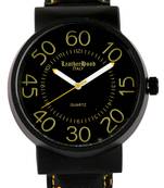 LeatherHood Party Wear Large Dial Analog Black & Red Men's Watch