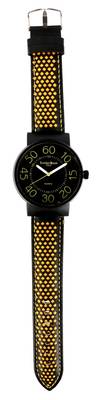 LeatherHood Party Wear Large Dial Analog Black & Red Men's Watch 2
