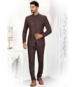 Wine Rayon Jodhpuri Suit