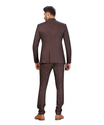 Wine Rayon Jodhpuri Suit 2