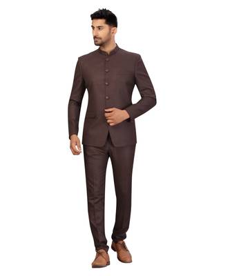 Wine Rayon Jodhpuri Suit 3