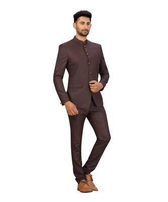 Wine Rayon Jodhpuri Suit 5
