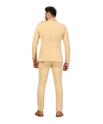 Beige Rayon Jodhpuri Suit 2