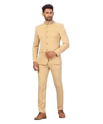 Beige embroidered jodhpuri  2