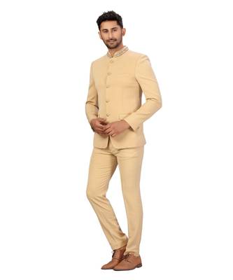 Beige embroidered jodhpuri  4