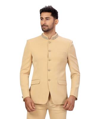 Beige embroidered jodhpuri  5
