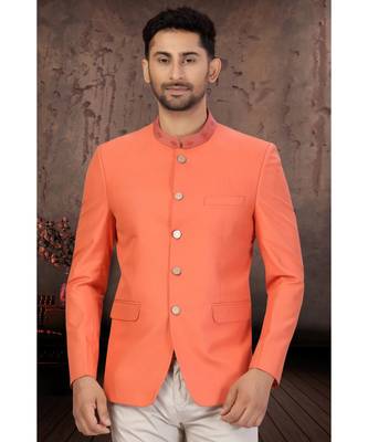 Dark Peach Rayon Jodhpuri 1