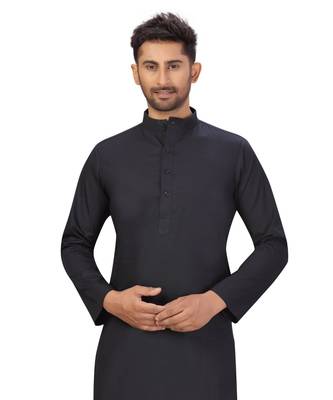 Black  cotton pattern designer wear kurta sets  4