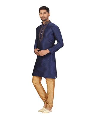 blue embroidered kurta pajama 5