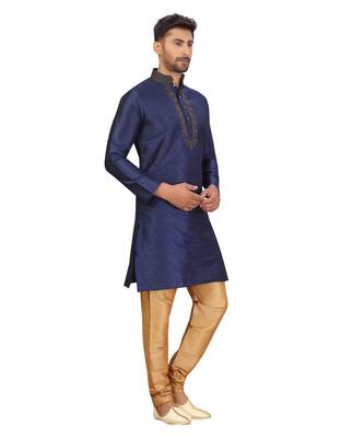 blue embroidered kurta pajama 6