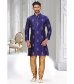 blue embroidered kurta pajama
