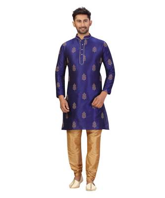 blue embroidered kurta pajama 3