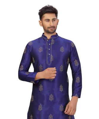 blue embroidered kurta pajama 4