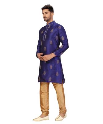 blue embroidered kurta pajama 5