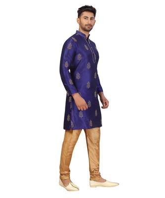 blue embroidered kurta pajama 6