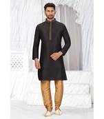 Black embroidered kurta pajama