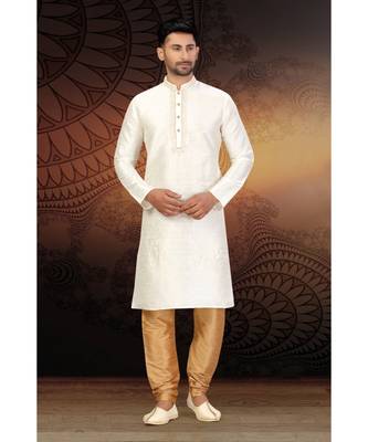 white  printed kurta pajama 1