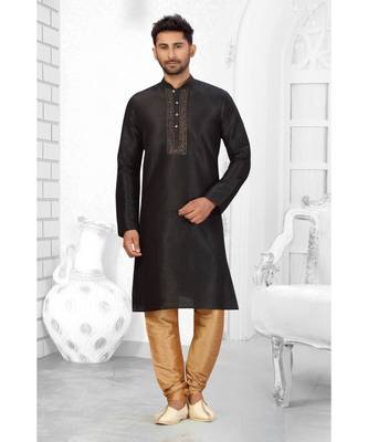 Black  printed kurta pajama 1