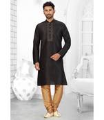 Black  printed kurta pajama