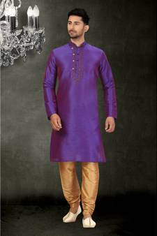 purple printed kurta pajama