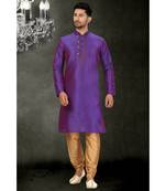 purple printed kurta pajama