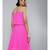 Neon Pink Pleated Strappy Skater Dress