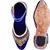 Blue Embroidery Velvet Heels Sandal