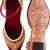 Red Embroidery Velvet Heels Sandal