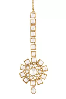 Traditional Kundan & Stone Studded Maang Tikka for Women & Girls 