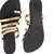 Golden Stylish Wedges  Synthetic Leather