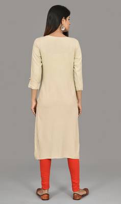 Katch karigari Grey  Embroidered Straight kurta cotton  2