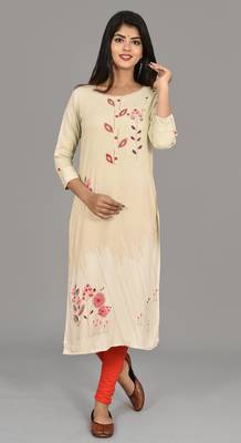 Katch karigari Grey  Embroidered Straight kurta cotton  3