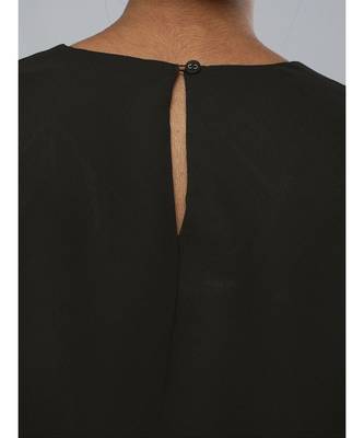 Black Pleated-Sleeves Crop Top 5