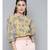 Yellow Floral Balloon Sleeve Blouse