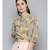 Yellow Floral Balloon Sleeve Blouse