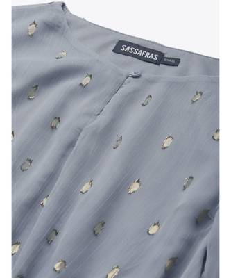 Grey Lurex Smocked Waist Top 5