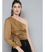 Copper One Shoulder Top