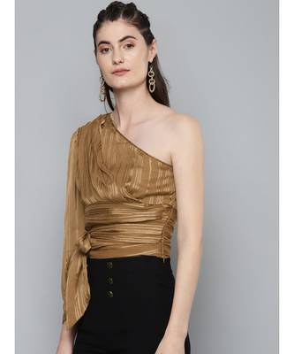 Copper One Shoulder Top 2