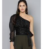 Black One Shoulder Top