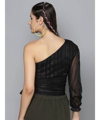 Black One Shoulder Top 3