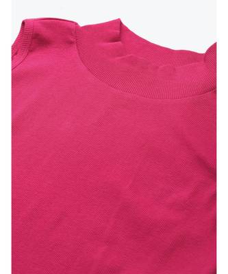 Fuchsia High Neck Crop Top 5