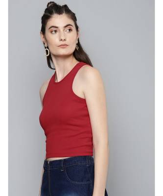 Red Box Back Crop Top 2