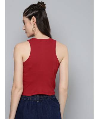 Red Box Back Crop Top 3